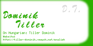 dominik tiller business card